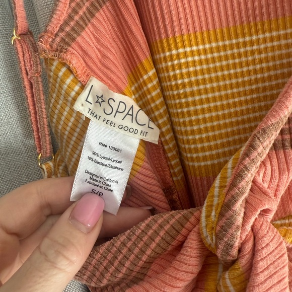 L*Space Pink and Yellow Striped Maxi Dress - Picture 3 of 3